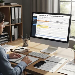 Scheduling and Job Assignment Template System